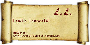 Ludik Leopold névjegykártya